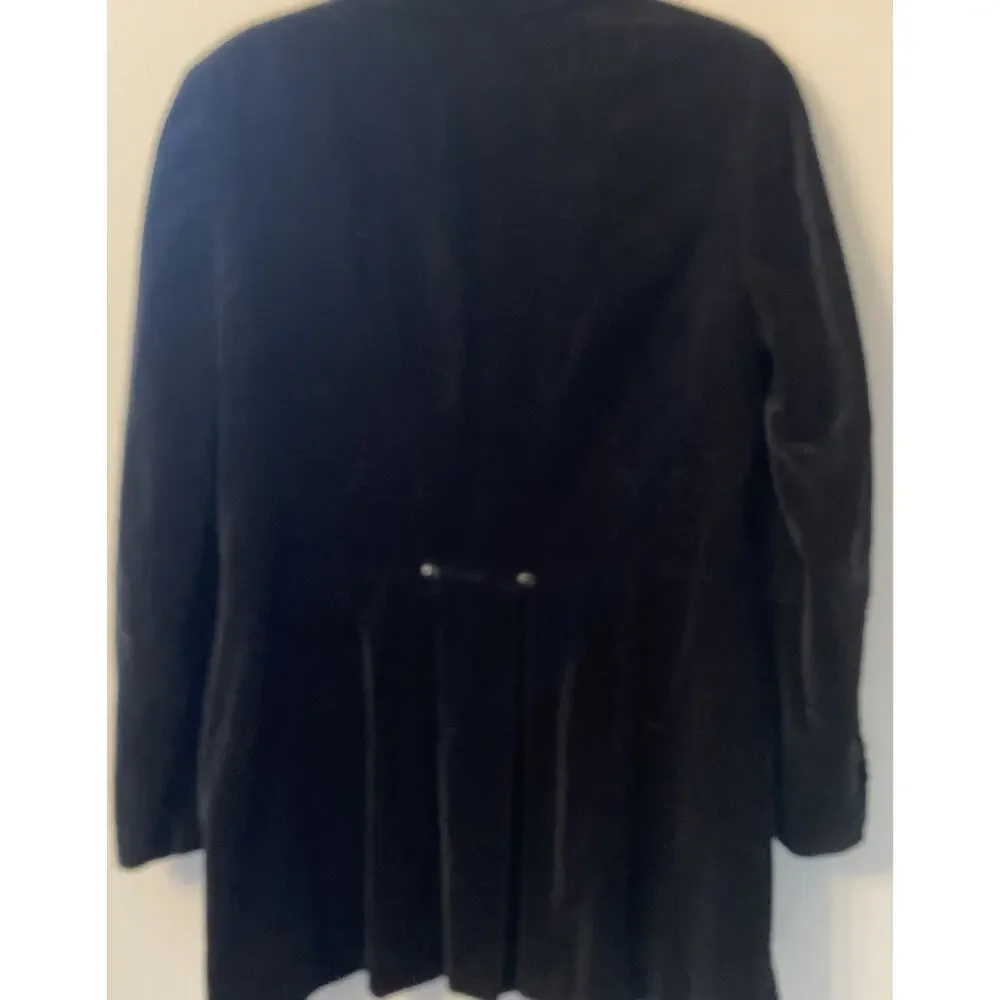 Vintage Lauren Ralph Lauren Women's Black Velvet Blazer Jacket Sz 14 Academia - Picture 5 of 7